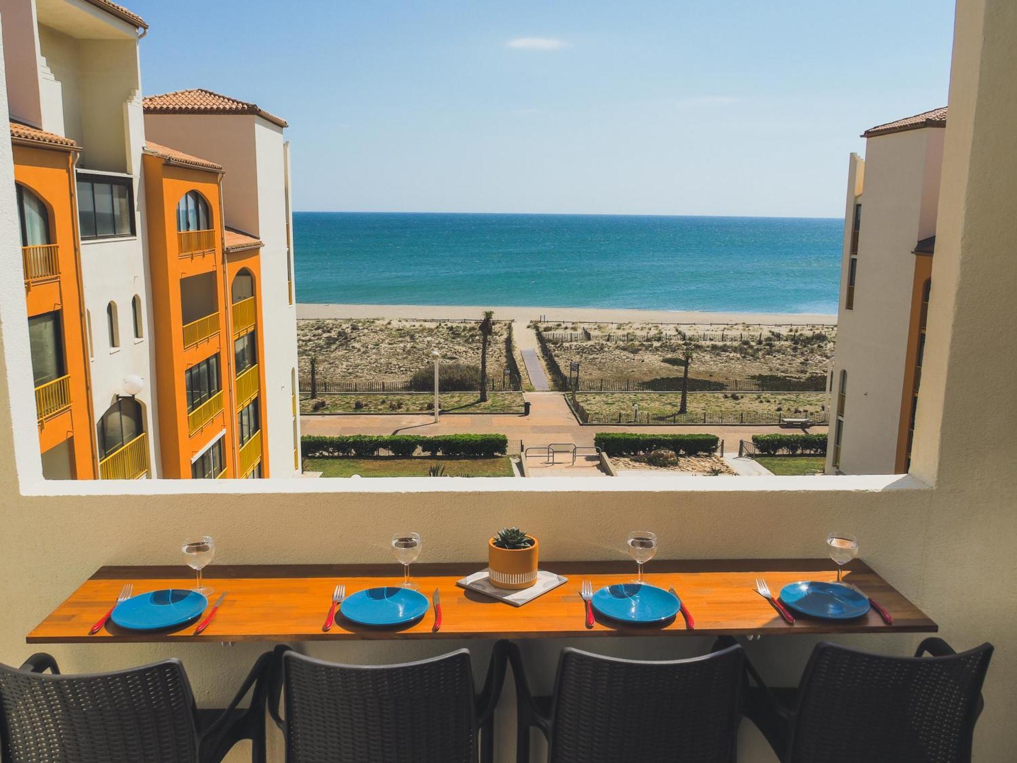 Appart Mezzanine Vue Mer Et Plage, Parking Wifi Tv Le Barcarès エクステリア 写真